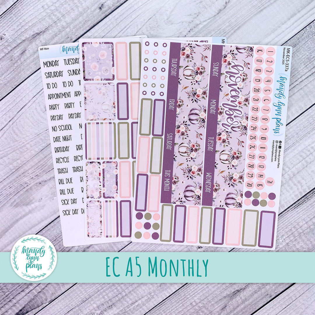 EC A5 November Monthly Kit || Autumn Floral || MK-EC5-337