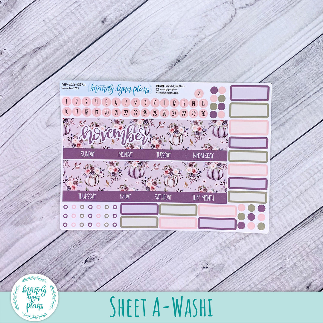 EC A5 November Monthly Kit || Autumn Floral || MK-EC5-337