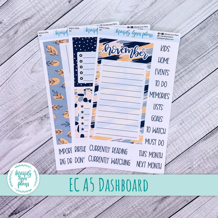 November EC A5 Dashboard Kit || Abstract Botanicals || R-EC5-335