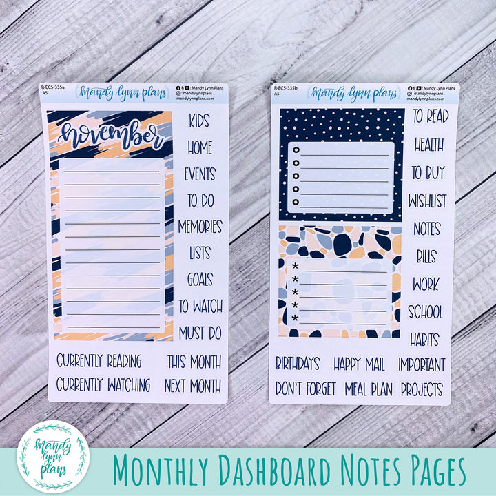 November EC A5 Dashboard Kit || Abstract Botanicals || R-EC5-335