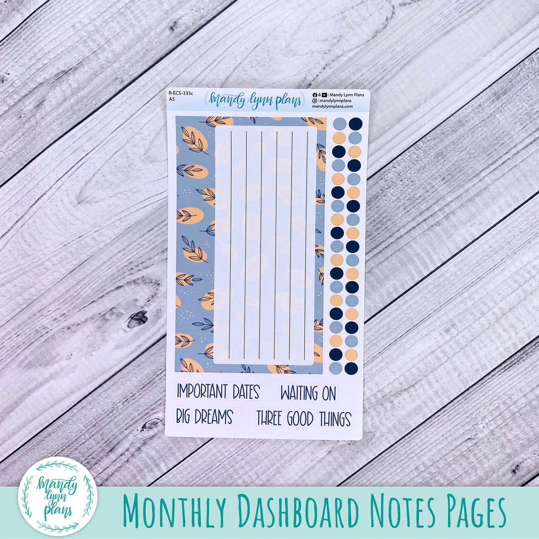 November EC A5 Dashboard Kit || Abstract Botanicals || R-EC5-335