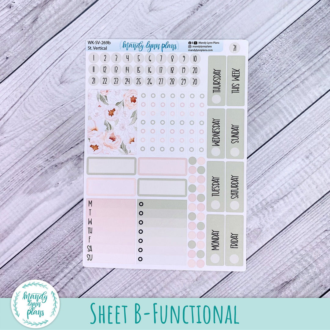 Standard Vertical Weekly Kit || Peonies || WK-SV-269