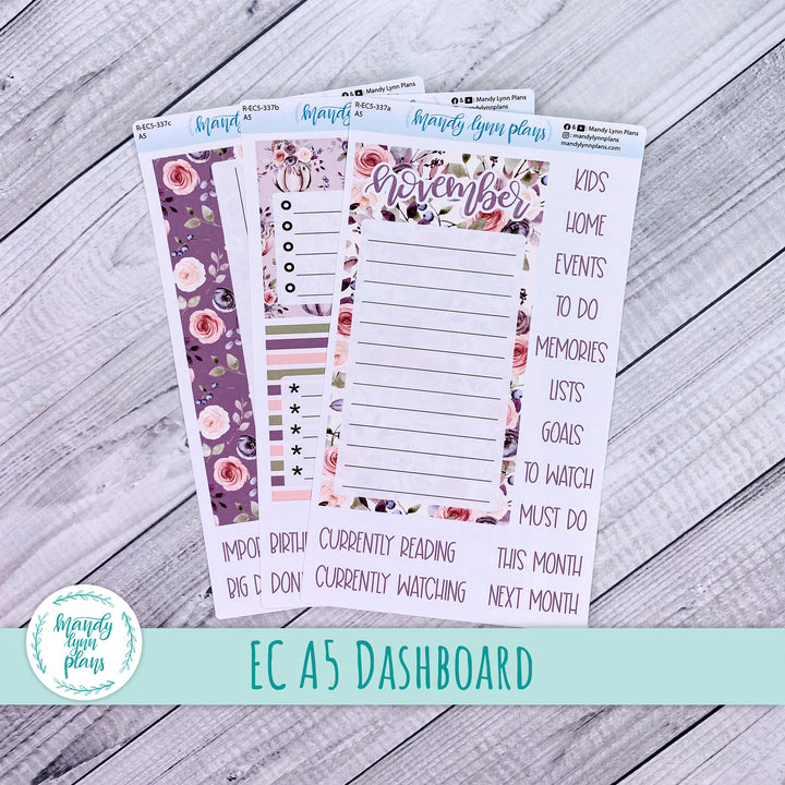November EC A5 Dashboard Kit || Autumn Floral || R-EC5-337