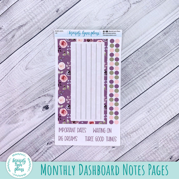 November EC A5 Dashboard Kit || Autumn Floral || R-EC5-337