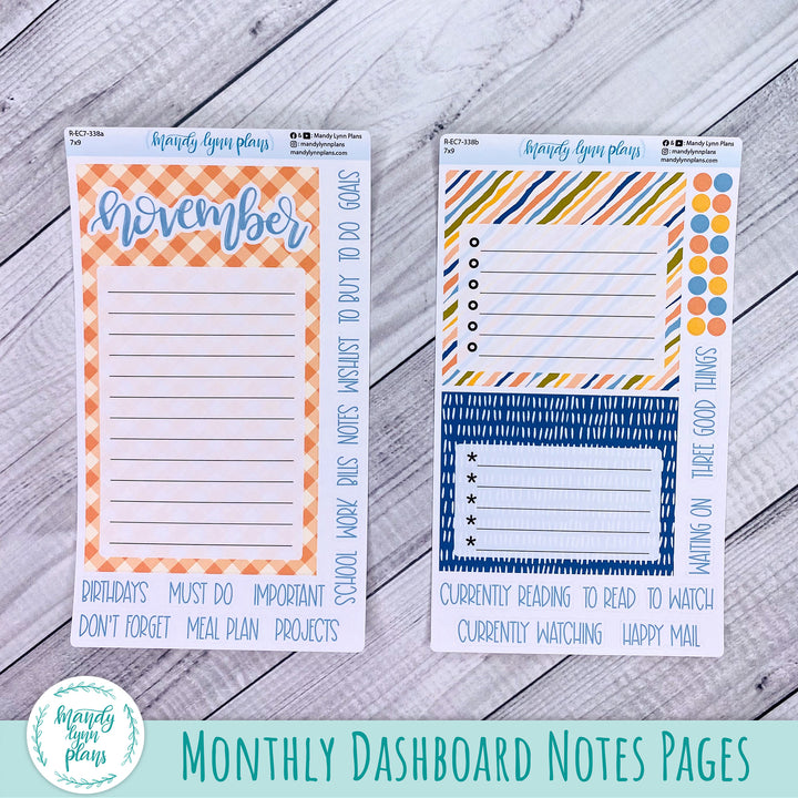 November EC 7x9 Dashboard Kit || Navy Bold Bloom || R-EC7-338