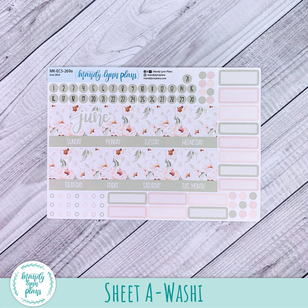 EC A5 June Monthly Kit || Peonies || MK-EC5-269