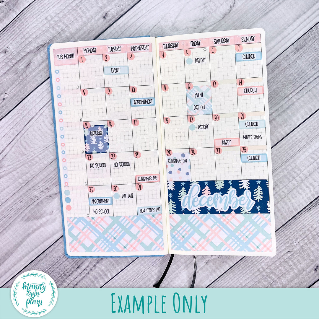 Hobonichi Weeks December 2025 Monthly Kit || Winter Blues || MK-W-2341
