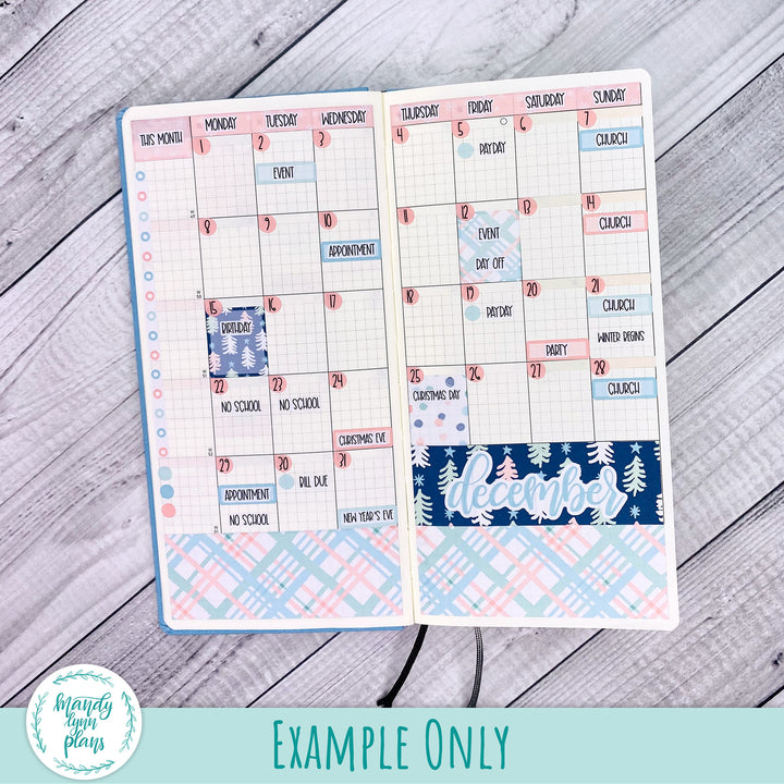 Hobonichi Weeks December 2025 Monthly Kit || Winter Blues || MK-W-2341