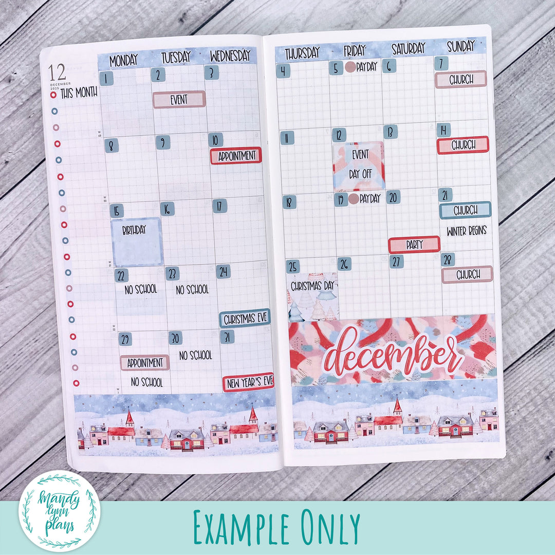 December 2025 Common Planner Monthly Kit || Winter Blues || 341