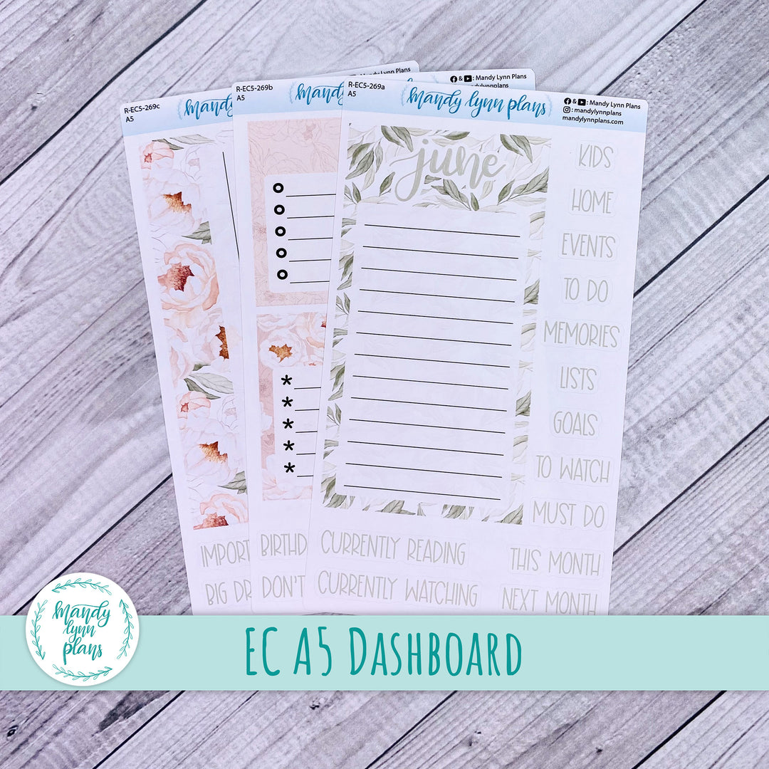 EC A5 Dashboard Kit || Peonies || R-EC5-269