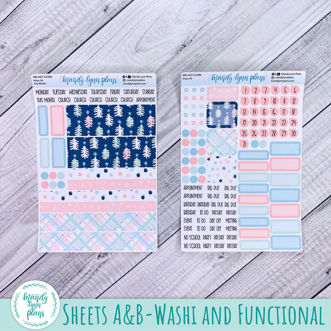 Any Month Hobonichi A6 Monthly Kit || Winter Cheer || MK-A6T-3339