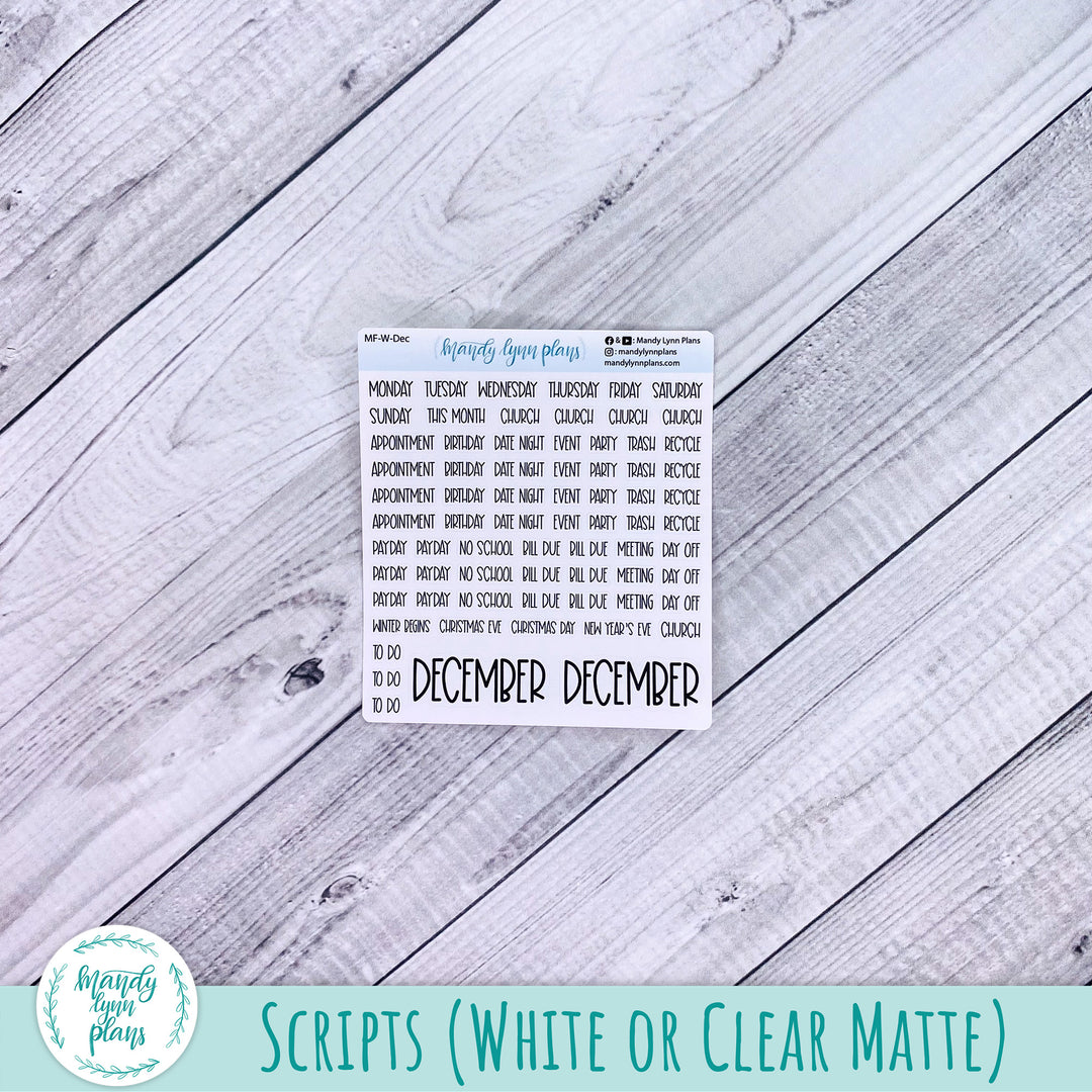 Hobonichi Weeks December 2025 Monthly Kit || Winter Blues || MK-W-2341