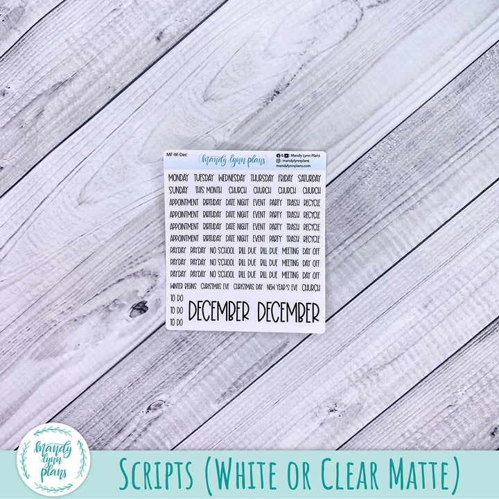 Hobonichi Weeks December 2025 Monthly Kit || Winter Blues || MK-W-2341