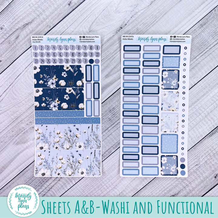 Any Month Hobonichi Weeks Monthly Kit || Winter Blues || MK-W-2341
