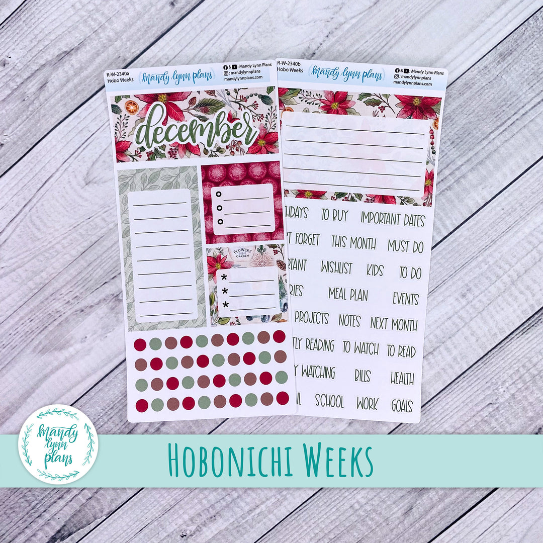 December Hobonichi Weeks Dashboard || Old Fashioned Christmas || R-W-2340