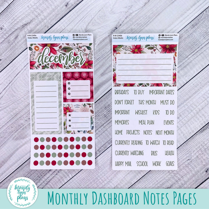 December Hobonichi Weeks Dashboard || Old Fashioned Christmas || R-W-2340