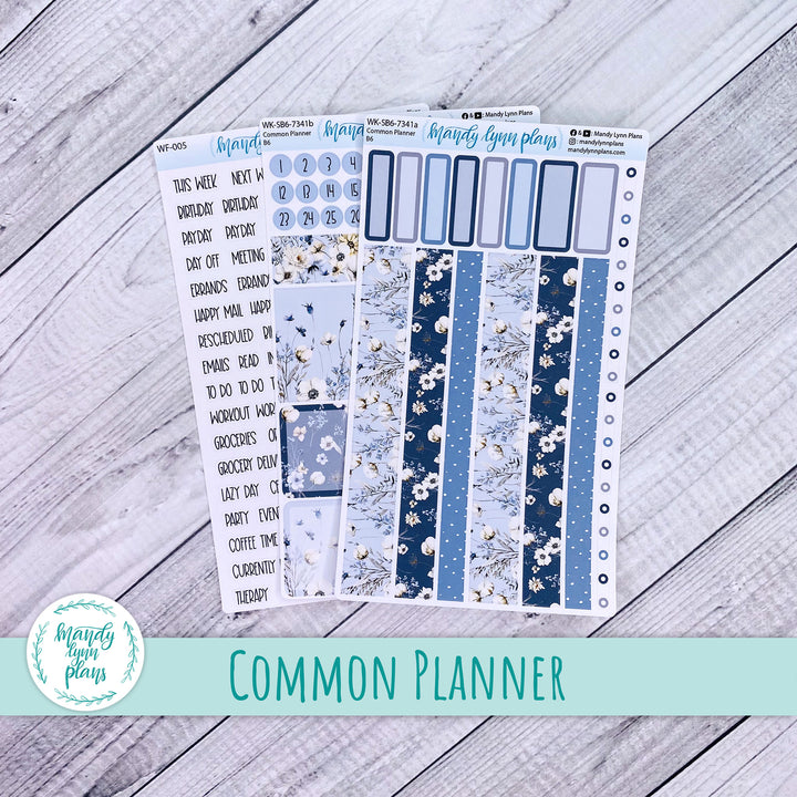 A5, B6, N1 & N2 Common Planner Weekly Kit || Winter Blues || 341