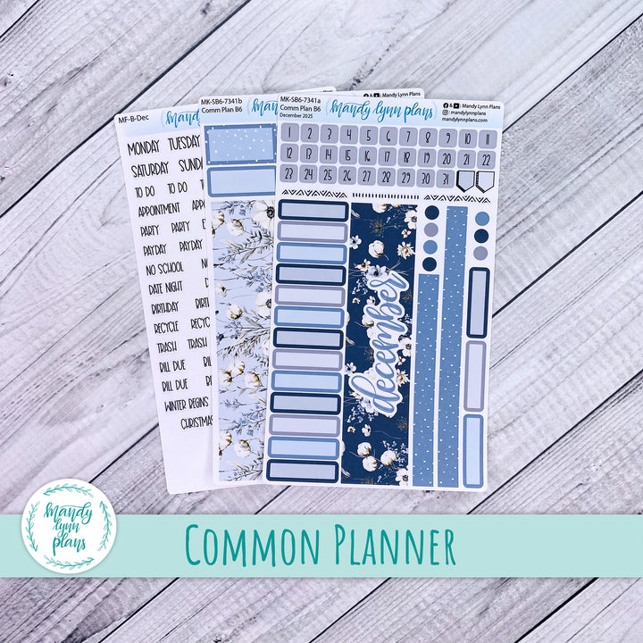 December 2025 Common Planner Monthly Kit || Winter Blues || 341