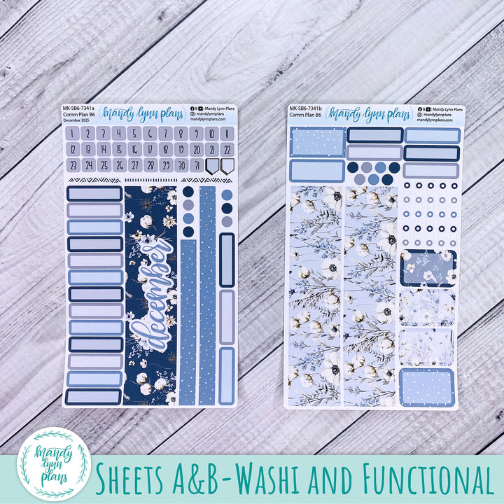 December 2025 Common Planner Monthly Kit || Winter Blues || 341