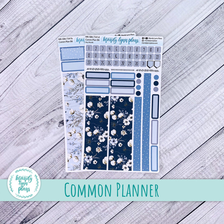 Any Month Common Planner Monthly Kit || Winter Blues || 341