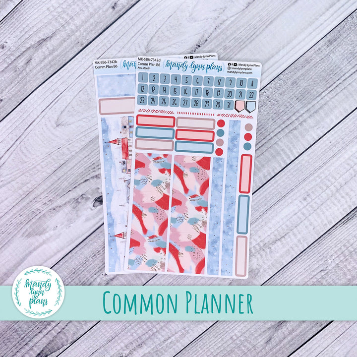 Any Month Common Planner Monthly Kit || Snow Day || 342