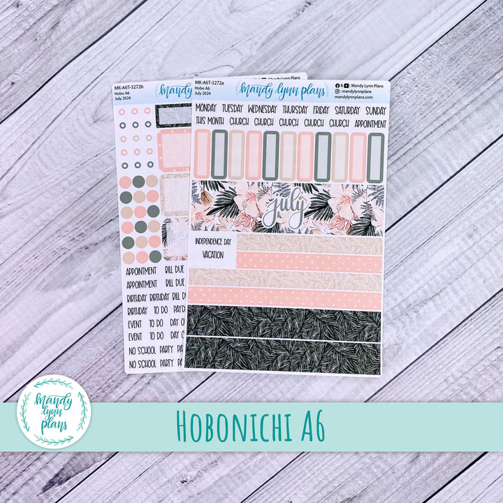 Hobonichi A6 July 2024 Monthly Kit || Hibiscus Blooms || MK-A6T-3272