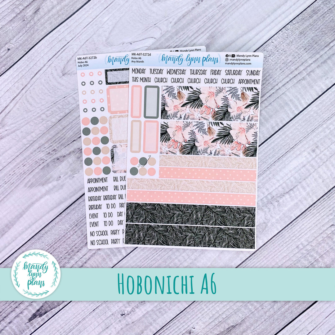 Any Month Hobonichi A6 Monthly Kit || Hibiscus Blooms || MK-A6T-3272