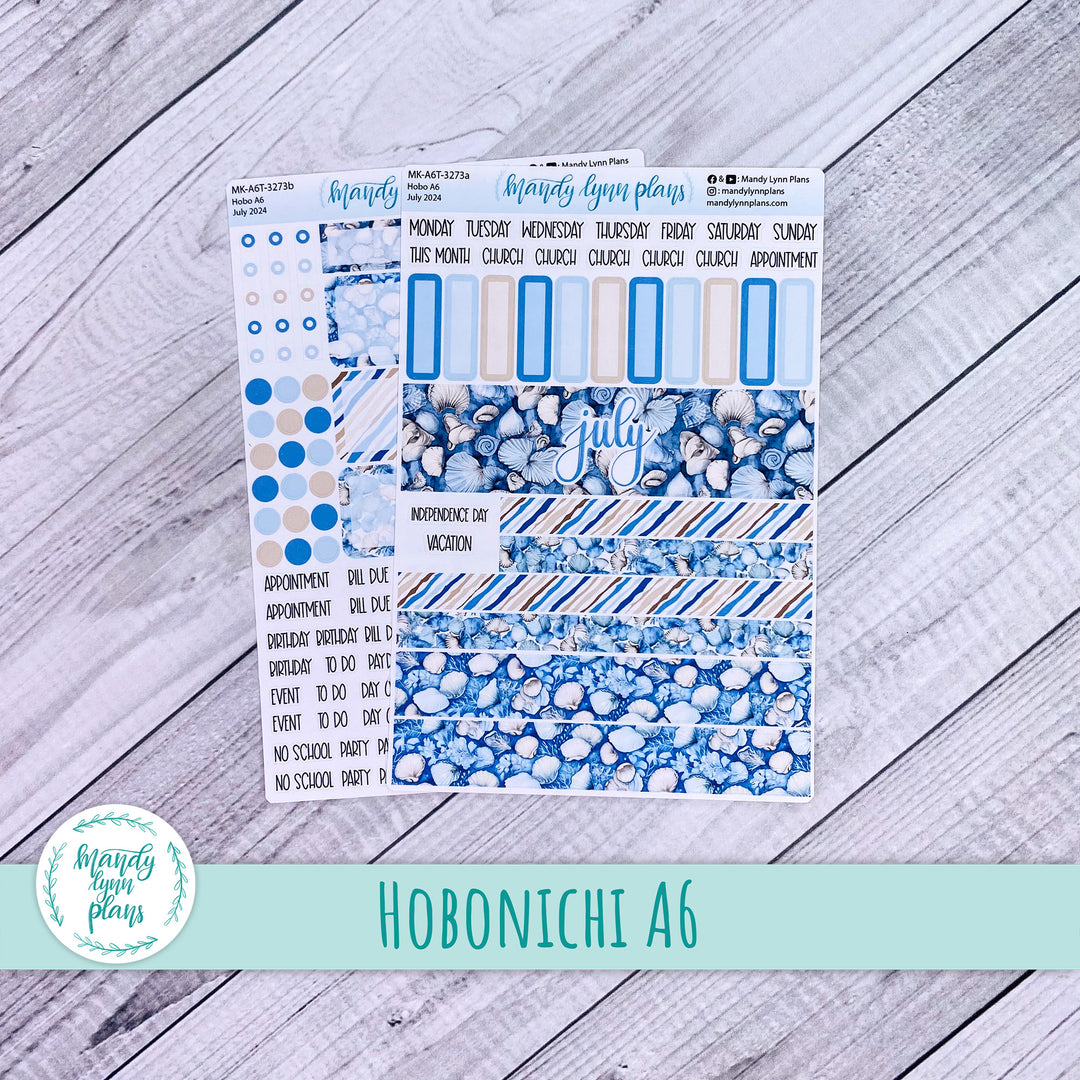 Hobonichi A6 July 2024 Monthly Kit || Seashells || MK-A6T-3273