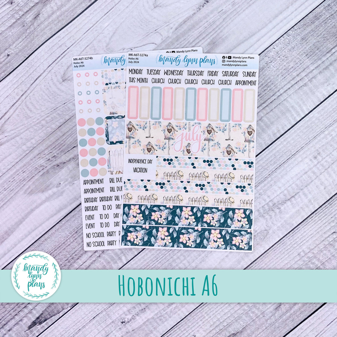 Hobonichi A6 July 2024 Monthly Kit || Sunny Garden || MK-A6T-3274