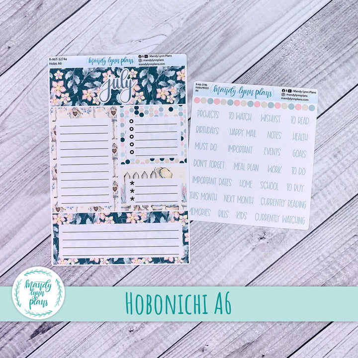 July A6 Hobonichi Dashboard || Sunny Garden || R-A6T-3274