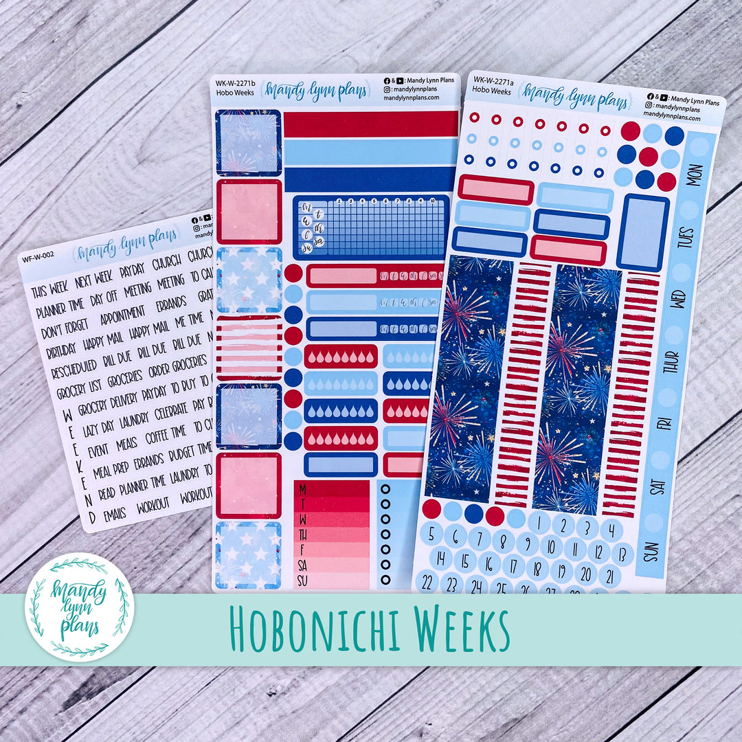Hobonichi Weeks Weekly Kit || Stars and Stripes || WK-W-2271
