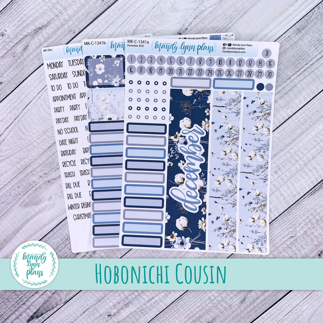 Hobonichi Cousin December 2025 Monthly || Winter Blues || MK-C-1341
