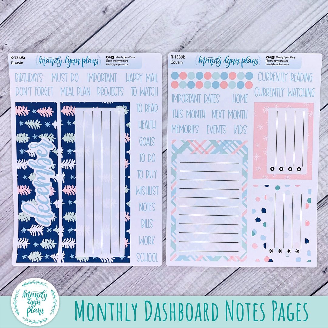 December Hobonichi Cousin Dashboard || Winter Cheer || R-1339