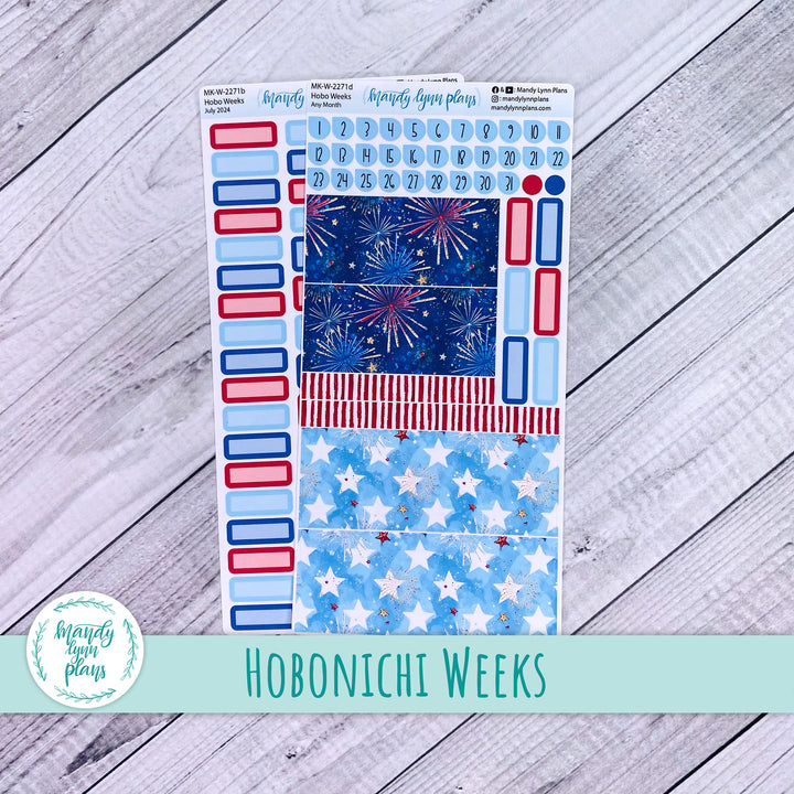 Any Month Hobonichi Weeks Monthly Kit || Stars and Stripes || MK-W-2271