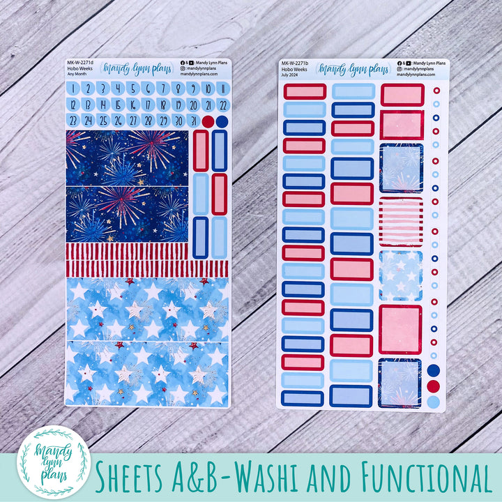 Any Month Hobonichi Weeks Monthly Kit || Stars and Stripes || MK-W-2271