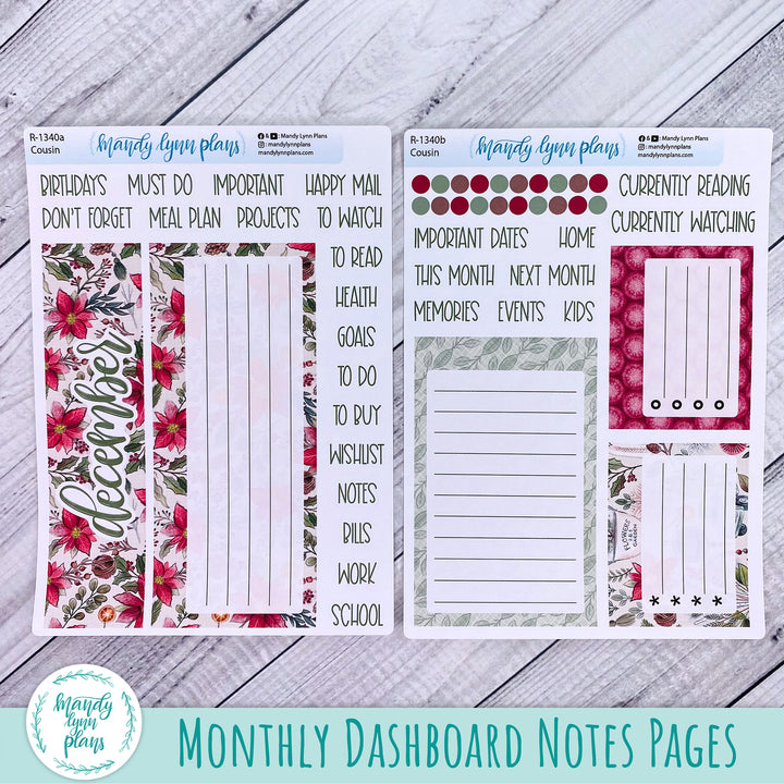 December Hobonichi Cousin Dashboard || Old Fashioned Christmas || R-1340