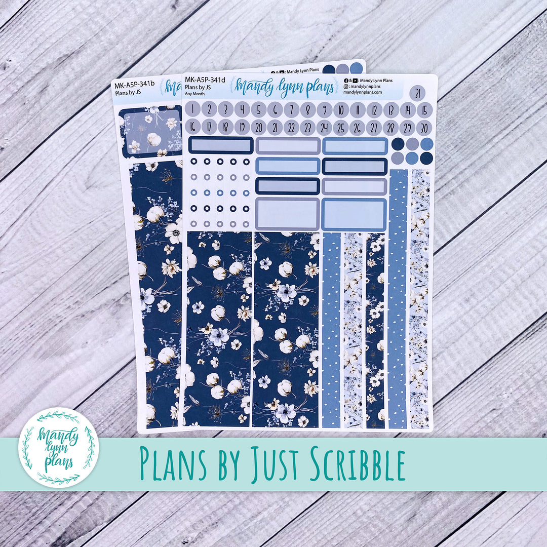 Any Month Plans by Just Scribble Monthly Kit || Winter Blues || MK-A5P-341