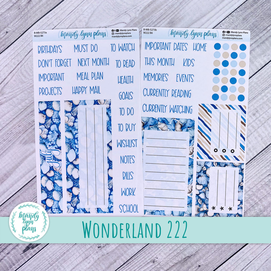 2024  July Wonderland 222 Dashboard || Seashells || 273