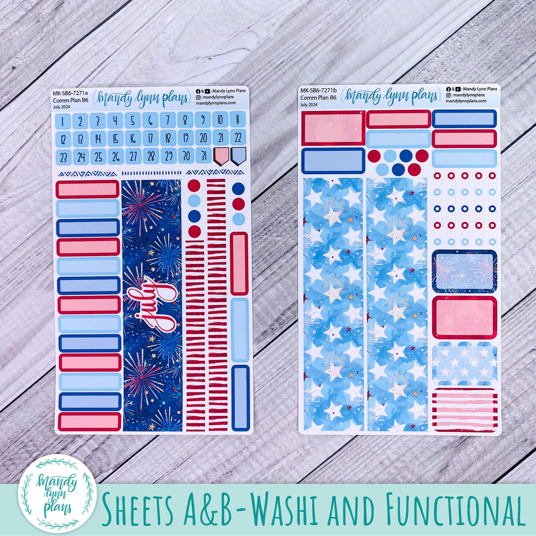 July 2024 Common Planner Monthly Kit || Stars and Stripes || 271