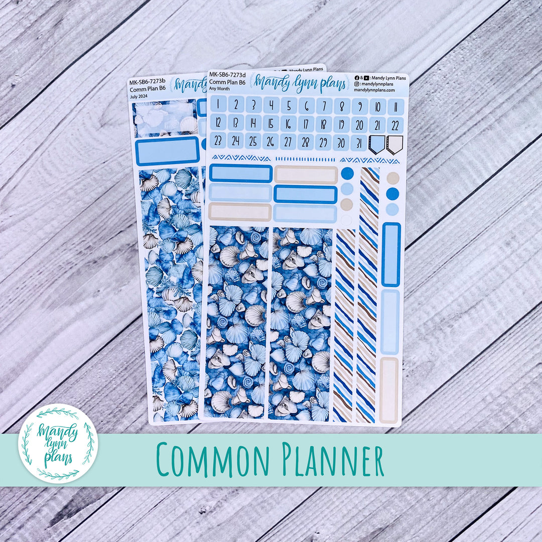 Any Month Common Planner Monthly Kit || Seashells || 273