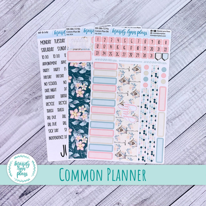 July 2024 Common Planner Monthly Kit || Sunny Garden || 274