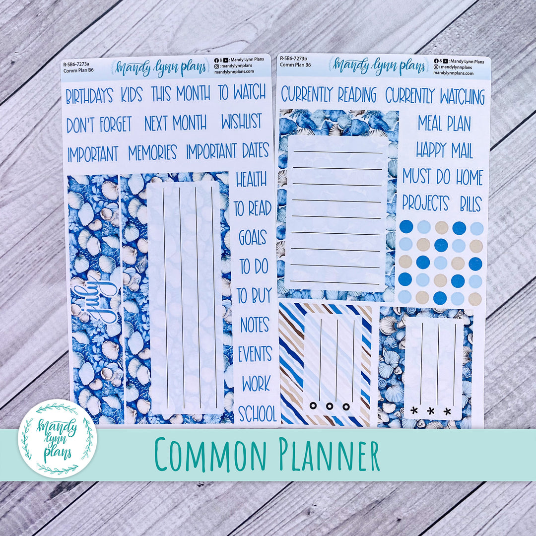 July Common Planner Dashboard || Seashells || 273