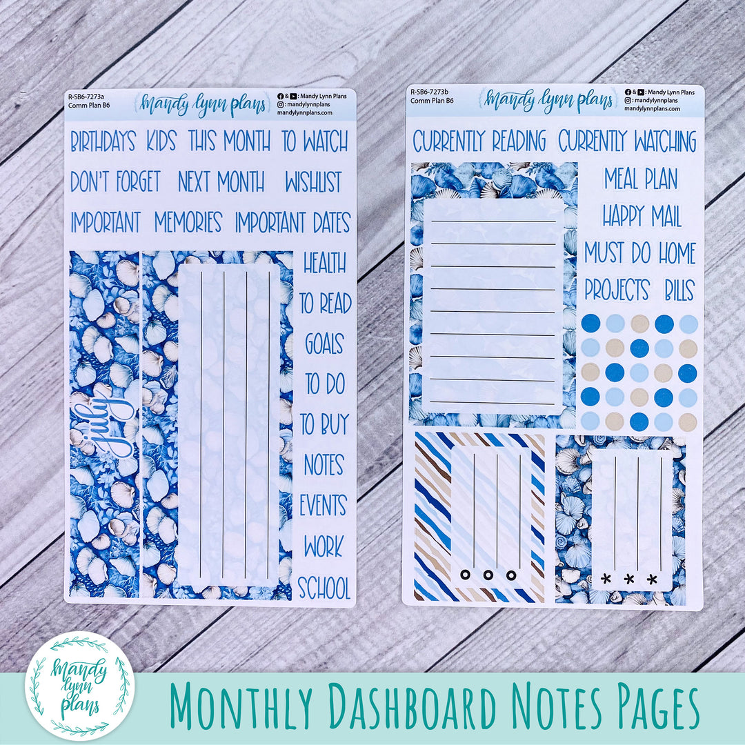 July Common Planner Dashboard || Seashells || 273