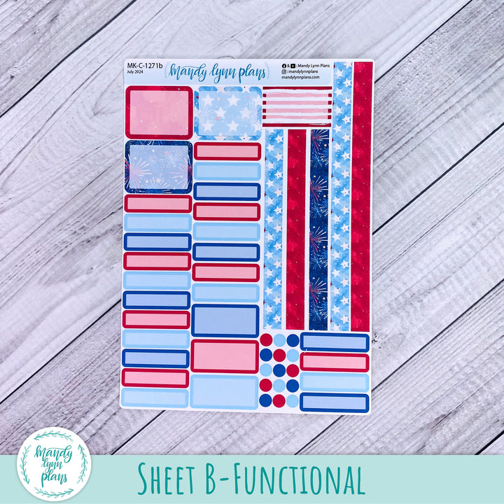 Any Month Hobonichi Cousin Monthly Kit || Stars and Stripes || MK-C-1271