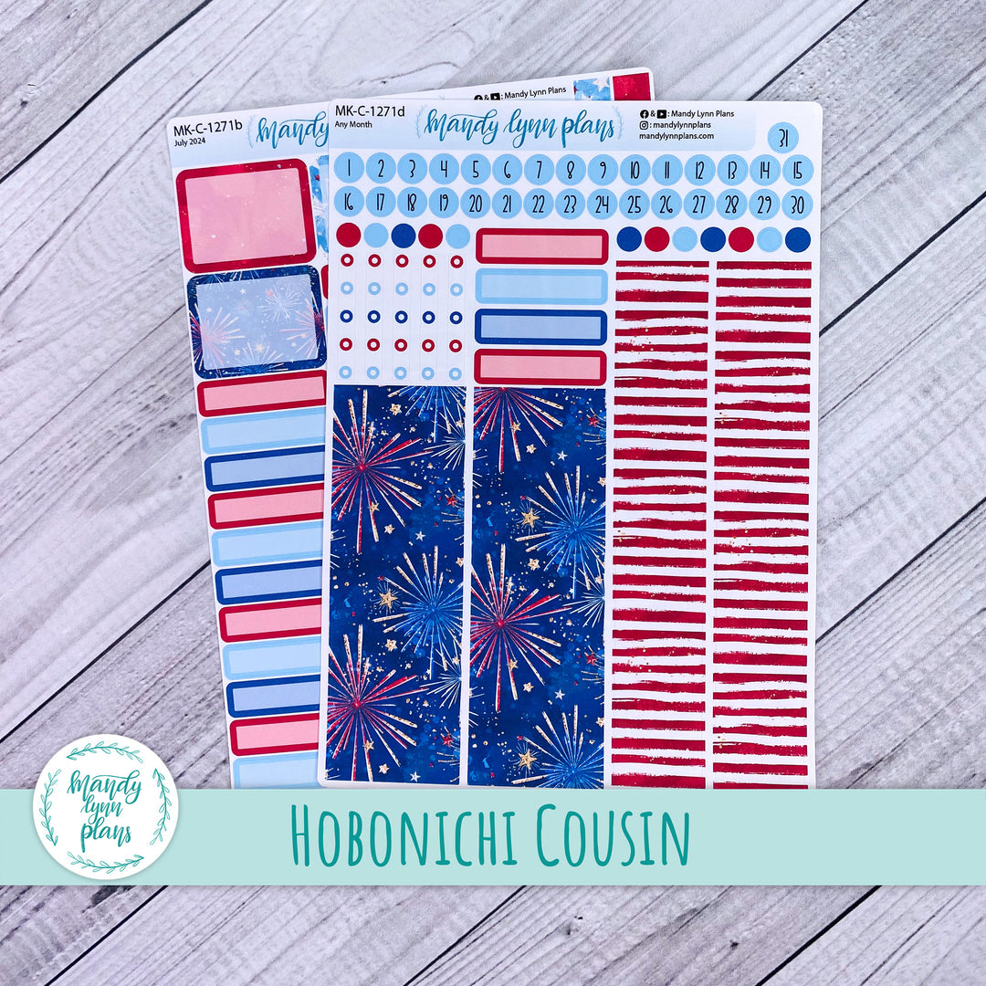 Any Month Hobonichi Cousin Monthly Kit || Stars and Stripes || MK-C-1271