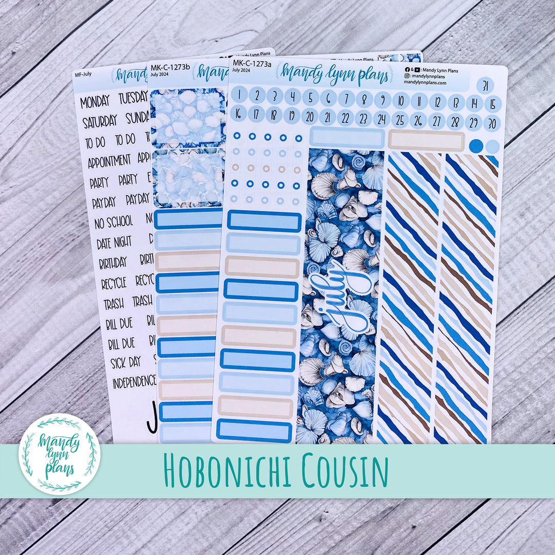 Hobonichi Cousin July 2024 Monthly || Seashells || MK-C-1273