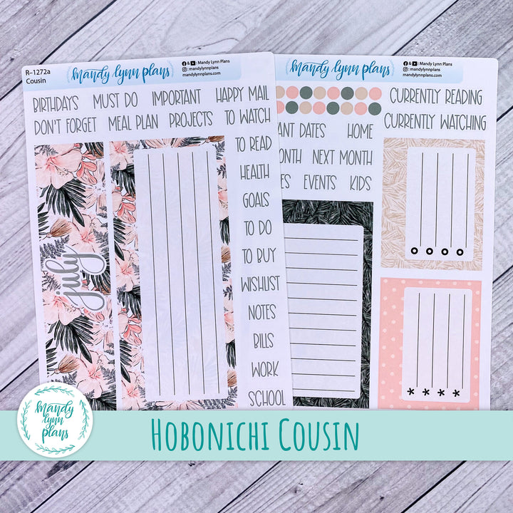 July Hobonichi Cousin Dashboard || Hibiscus Blooms || R-1272