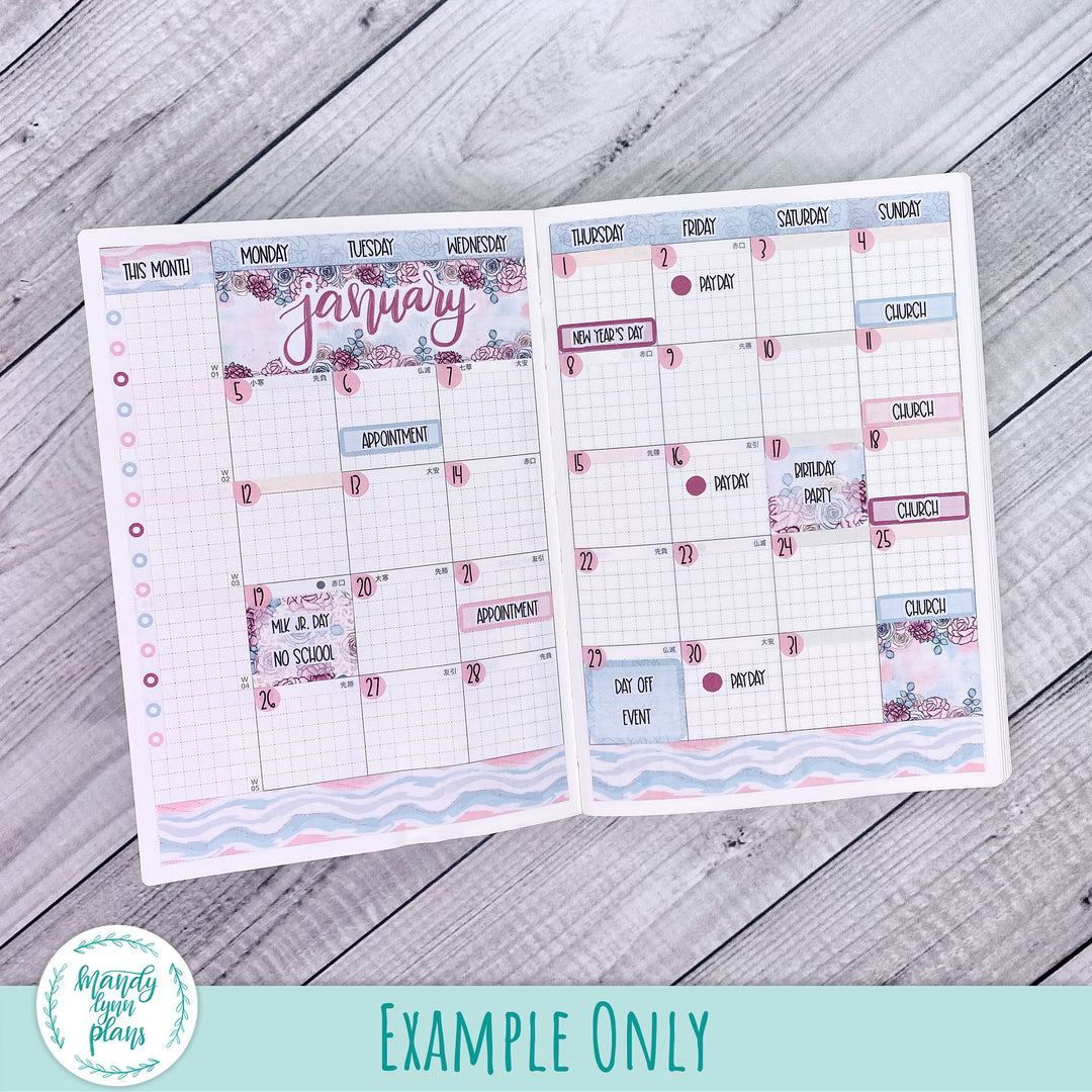 Monthly Kit || Hobonichi Cousin, Weeks, A6 || Pretty Pastels || 346