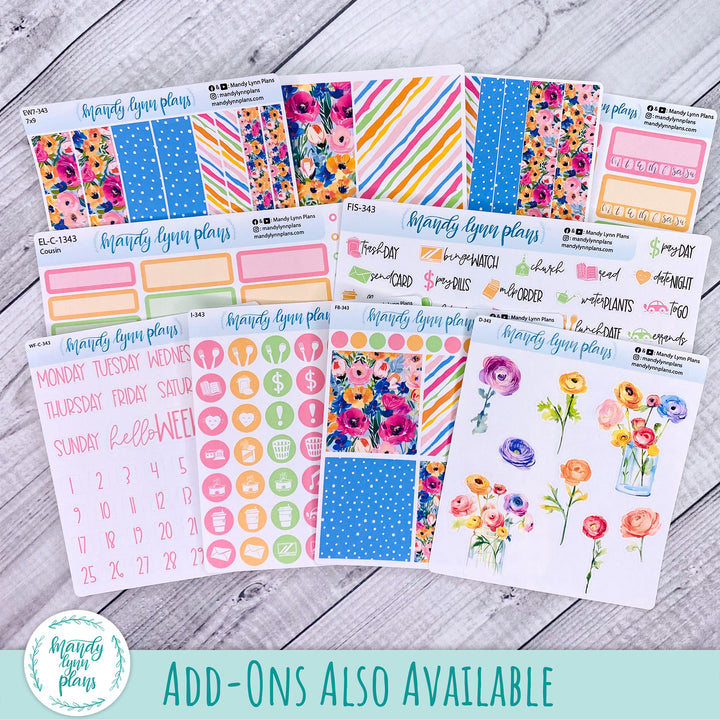 Weekly Kit || Sterling Ink Common Planners || Ranunculus || 343