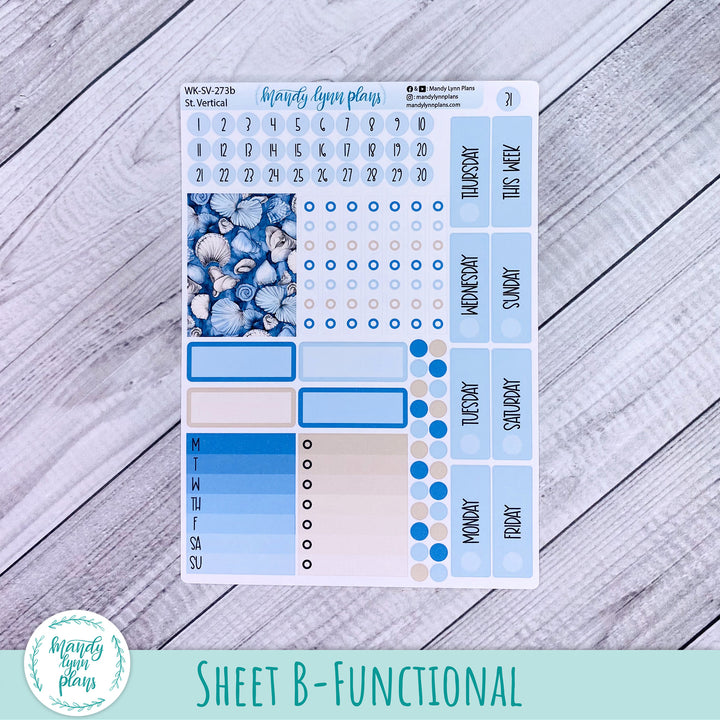 Standard Vertical Weekly Kit || Seashells || WK-SV-273